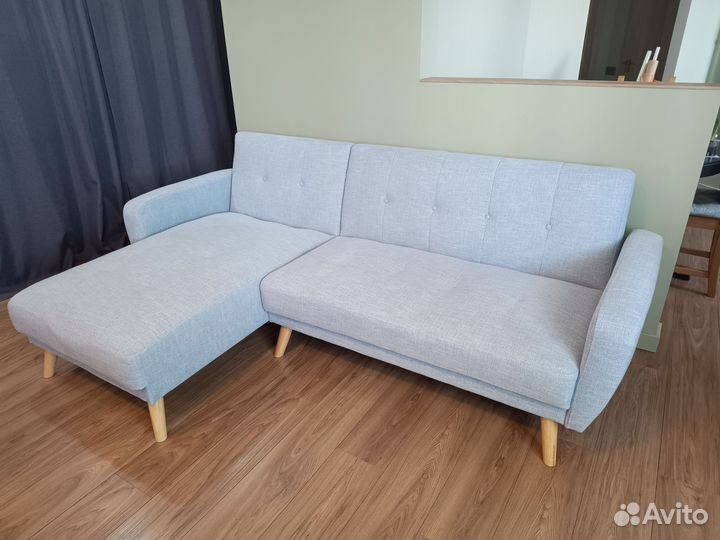 Диван раскладной с оттоманкой