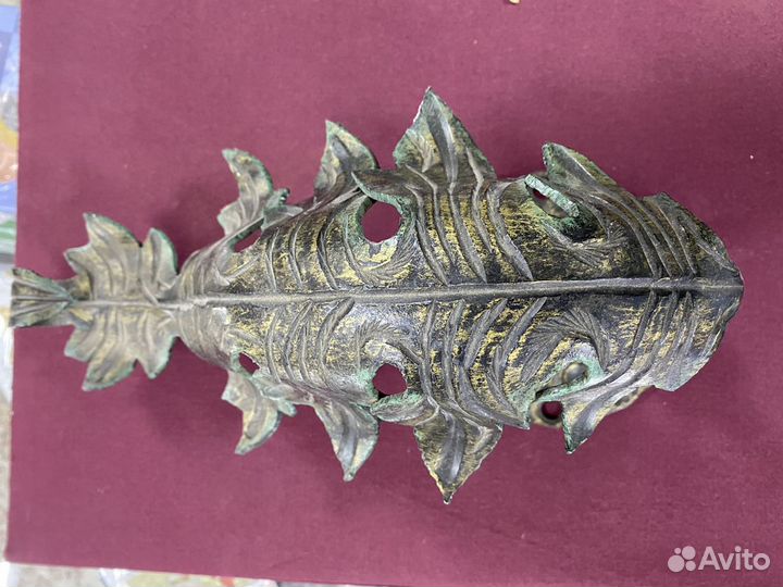 Настенное украшение в виде листа металл