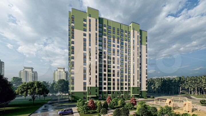 2-к. квартира, 55,4 м², 1/17 эт.