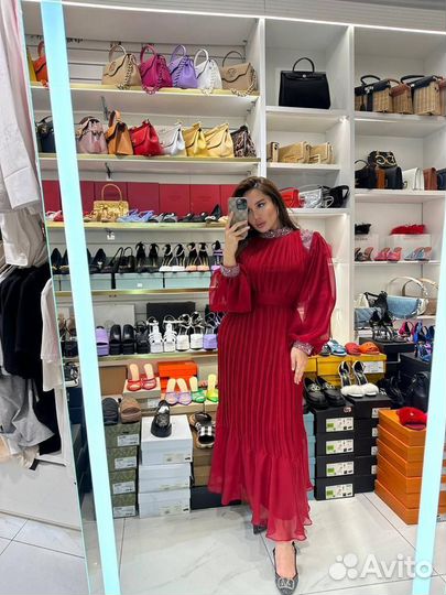 Платье длинное шелк