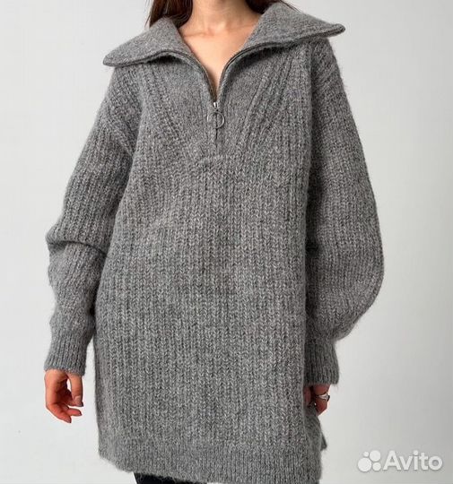 Hm premium свитер платье из альпаки и шерсти L