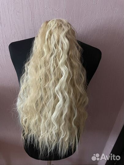Накладной хвост блонд