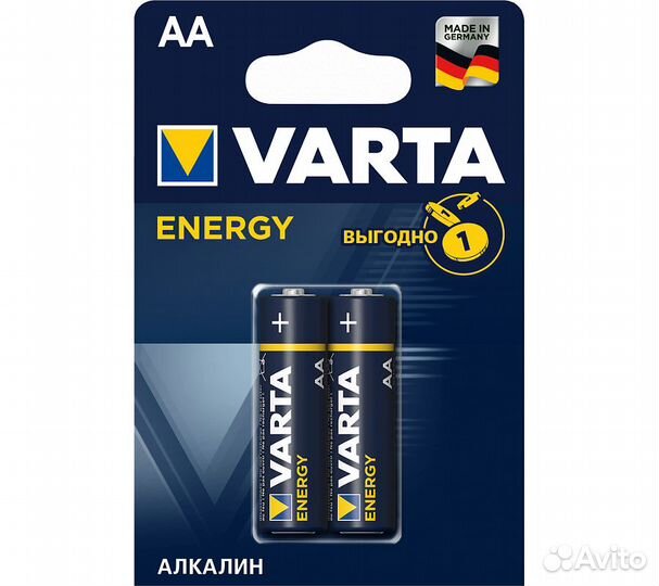 Батарейка щелочная Varta LR6 (AA) Energy 1.5В блис