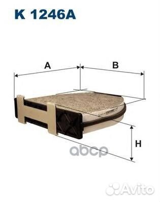 Фильтр салона (угольный) K 1246A K1246A Filtron