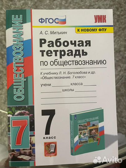 Рабочая тетрадь по обществознанию 7 класс