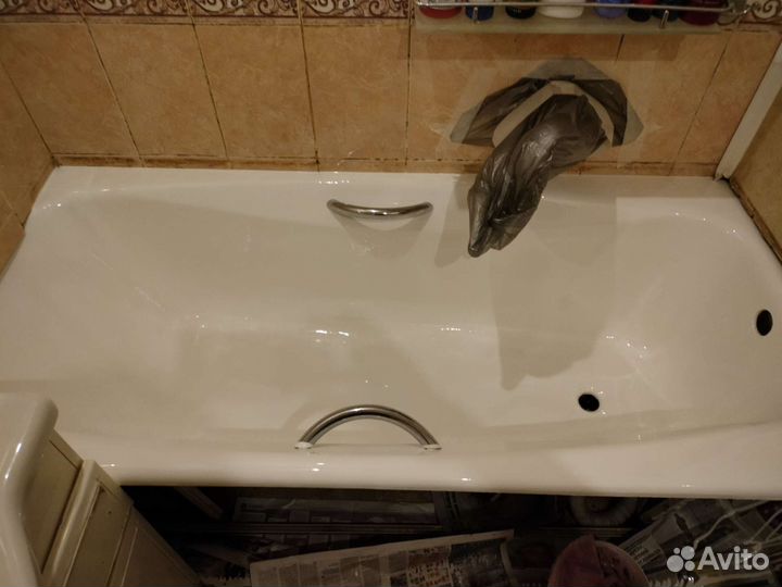 Реставрация ванны жидким акрилом, эмалировка ванны