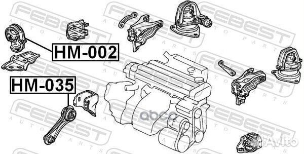 HM-035 подушка двс передняя Honda Accord CC/CE