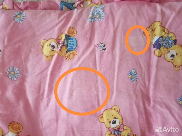 Бортики в кроватку для девочки+подушка