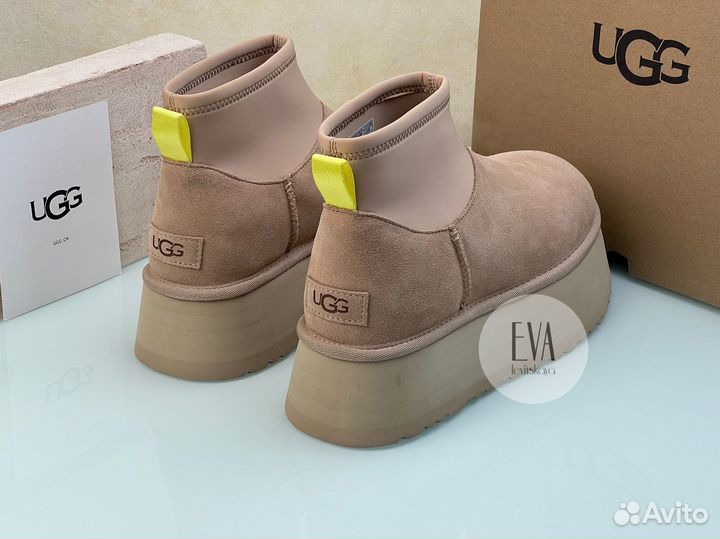 Женские угги на платформе Ugg Dipper Mustard Seed