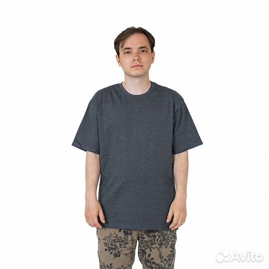 62741 Футболка однотонная темно-серый