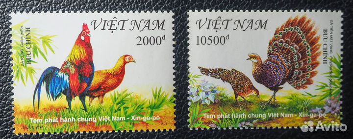 Марки не гашеные фауна 10