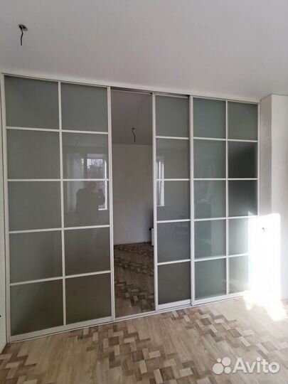 Раздвижная межкомнатная перегородка в белом № 4085