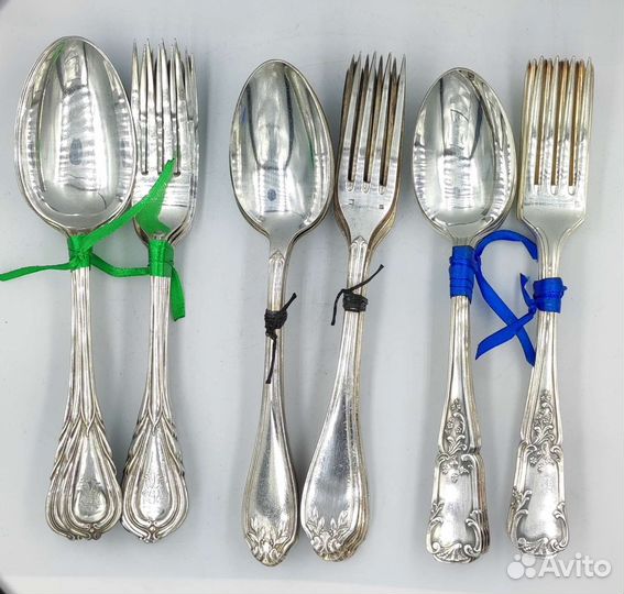 Столовые приборы серебро, покрытие, Франция