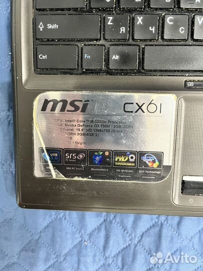 Ноутбук MSI