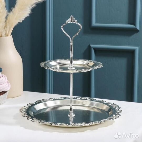 Подставка для десертов и фруктов 2-х ярусная «Изид