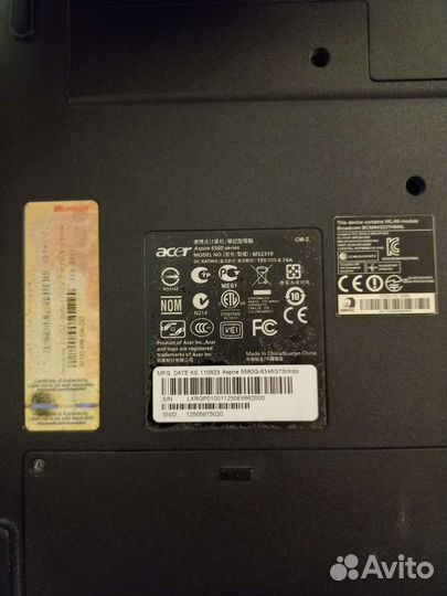 Ноутбук acer aspire5560
