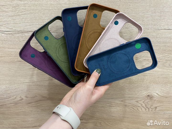 Чехол на iPhone 14 Pro Max кожаный