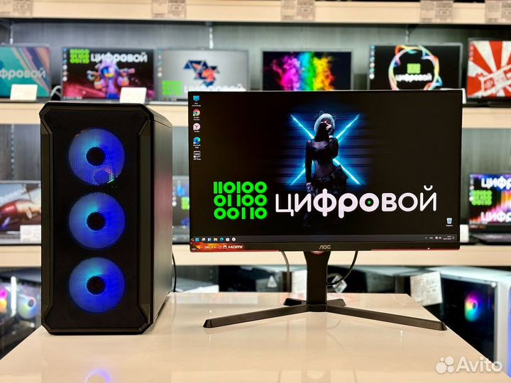 Игровой Ryzen 5 5600/ RTX 4060 8Gb/ DDR4-32Gb