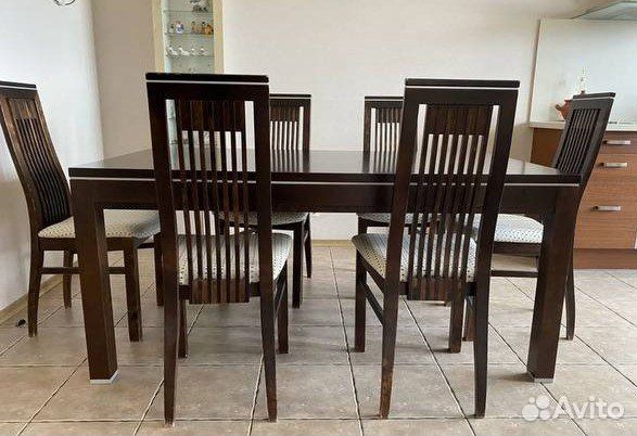 Обеденная группа стол + 6 стульев