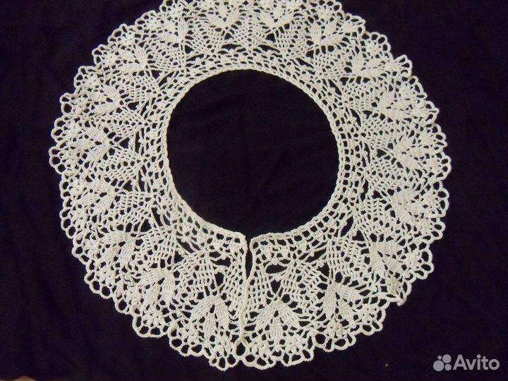 Воротничок крючком из хлопка