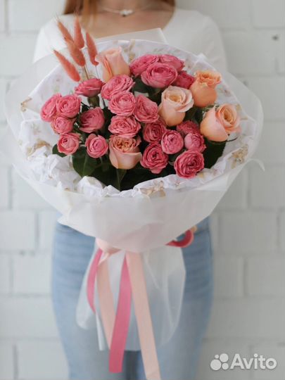 Розы цветы букеты 25 31 51 101 опт