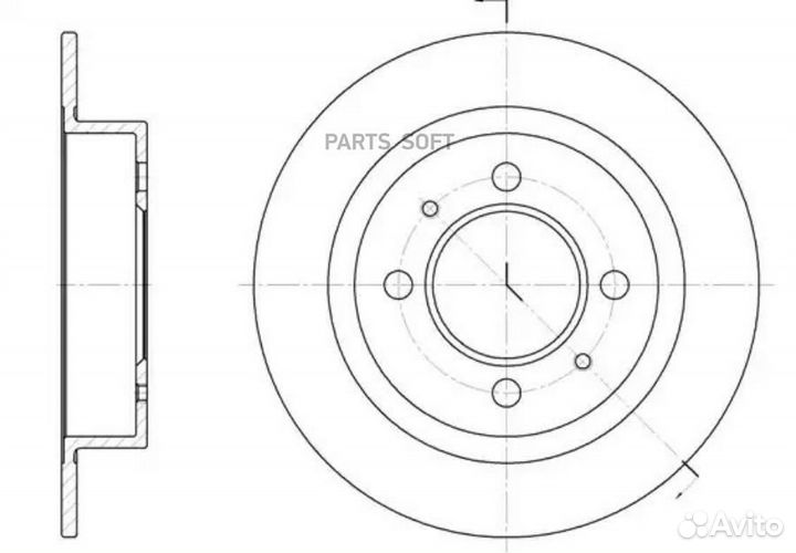 Remsa 642400 6424.00 диск тормозной задний\ Nissan