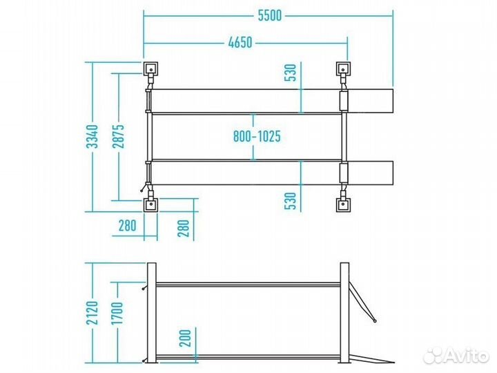 Подъемник 4х стоечный Nordberg 4445J г/п 4,5т