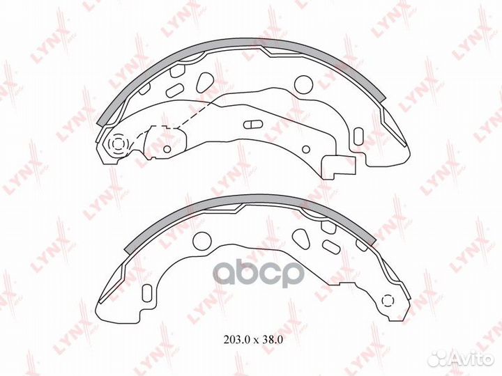 Колодки тормозные барабанные зад BS6300 LYN