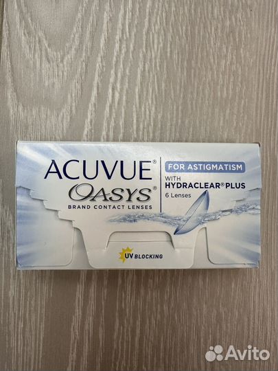 Линзы acuvue oasys astigmatism -1,75 -1,25/020/8,6