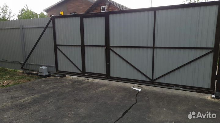 Откатные ворота с установкой