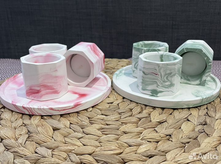 Подсвечник из гипса