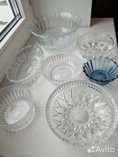 Стекло фужеры, конфетницы, салатники