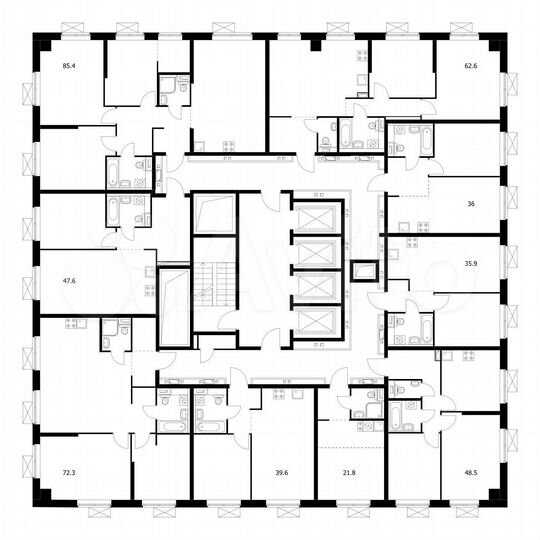1-к. квартира, 36 м², 16/33 эт.