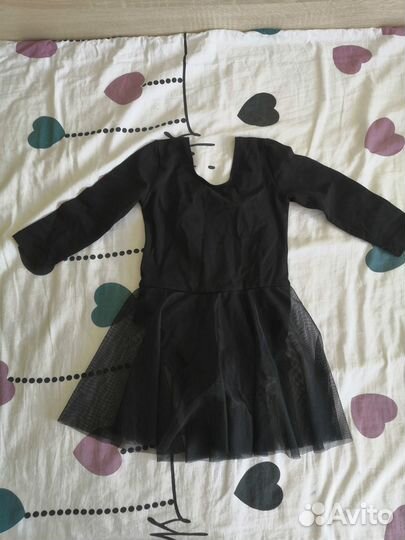 Гимнастический купальник для танцев с юбкой фатин