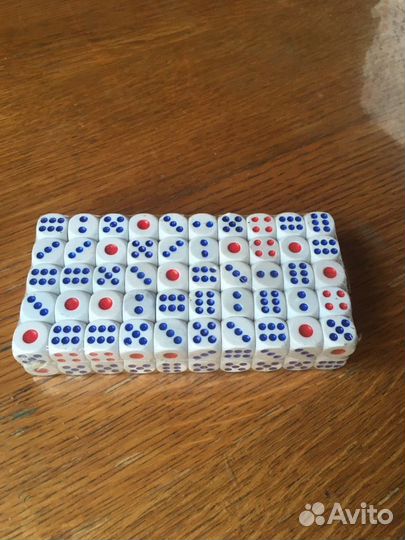 Кубики d6 зарики 14мм 100 шт