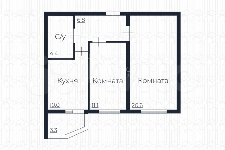 2-к. квартира, 52,7 м², 7/9 эт.
