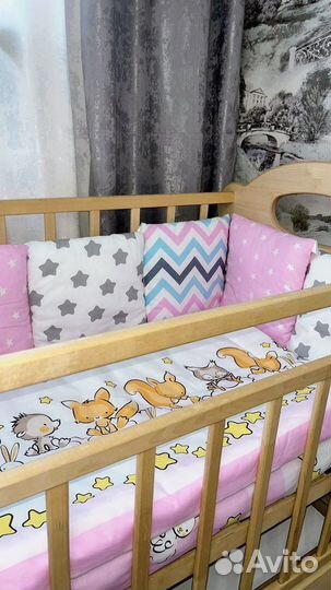 Бортики в детскую кроватку комплект