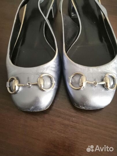 Балетки gucci (туфли с открытой пяткой) 38 размера