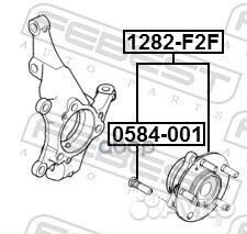 Ступица передняя 1282F2F Febest