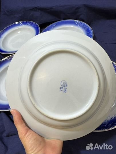 Тарелки суповые глубокие СССР cobalt кобальт