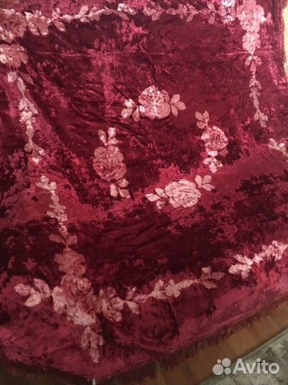 Плюшевая скатерть Винтаж СССР Ретро Бархат