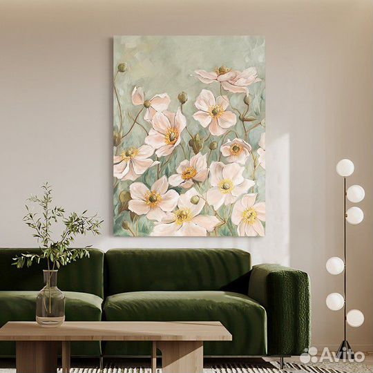 Красивая картина маслом Цветы Живопись