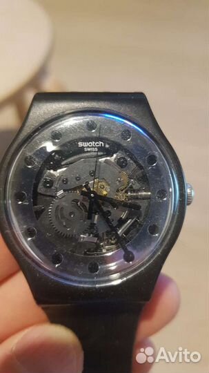 Часы swatch silver glam + swatch white classiness
