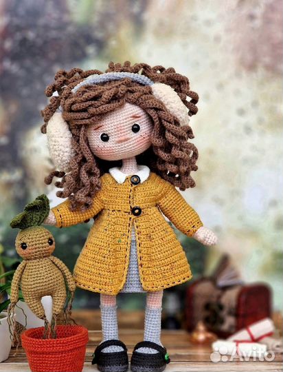 Вязаная игрушка кукла Гарри Поттер Гермиона Добби