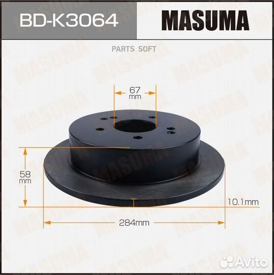 Masuma BD-K3064 Диск тормозной