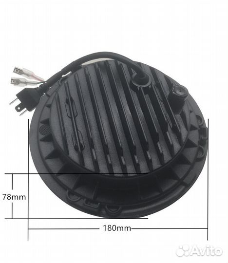 LED диодные фары на мотоцикл мопед