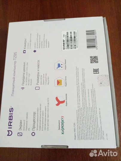 Планшет irbis tz85