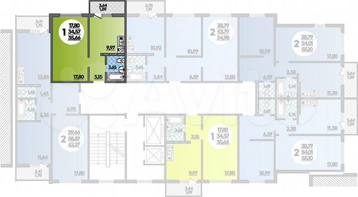 1-к. квартира, 35,7 м², 12/16 эт.