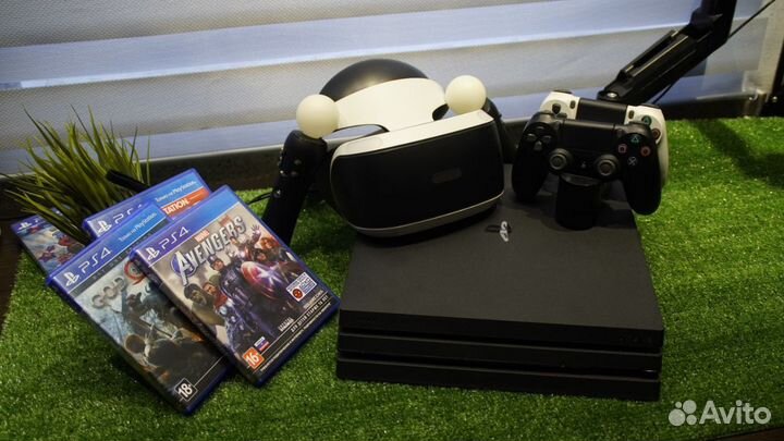 Sony Playstation 4 Pro 1TB + psvr + игры + допы