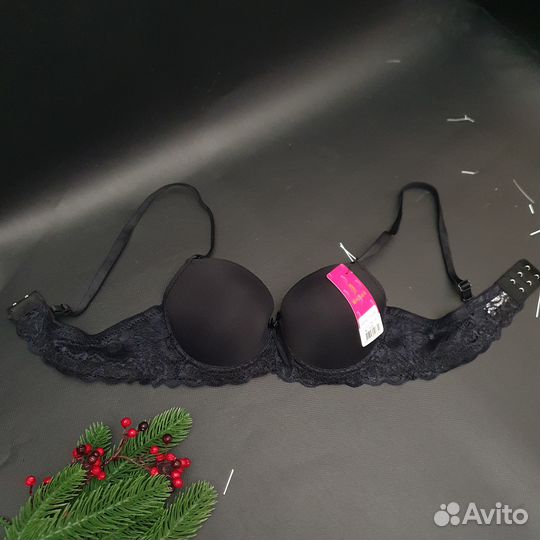 Бюстгальтер черный с кружевом / новый